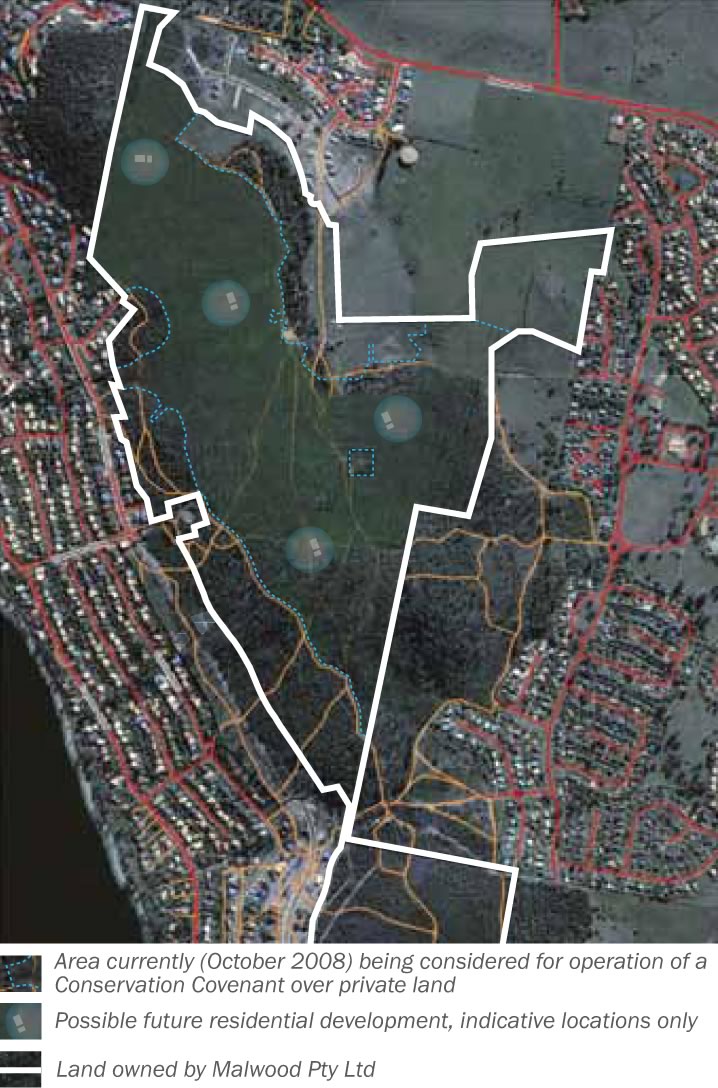 Map showing Conservation Covenant area